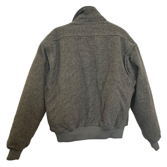 Vintage Members Only Wool Blend Mens Jacket Size 44 Grey Warm Bomber Style - Picture 2 of 7